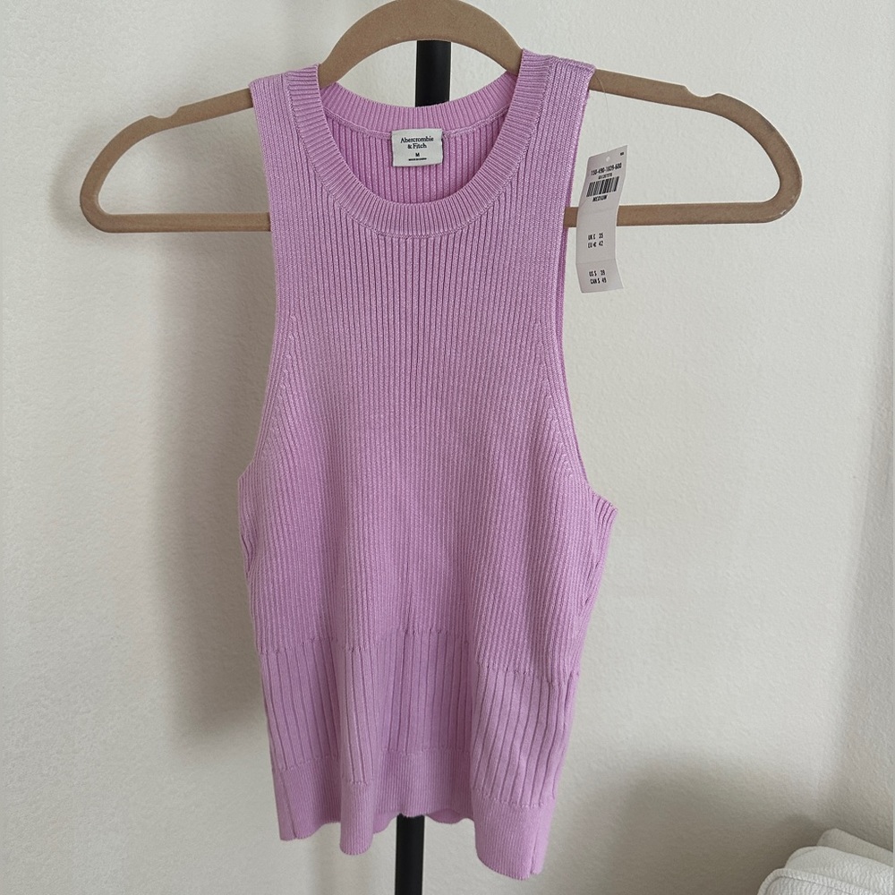 NWT ABERCROMBIE Knit Sleeveless Tank in Pink